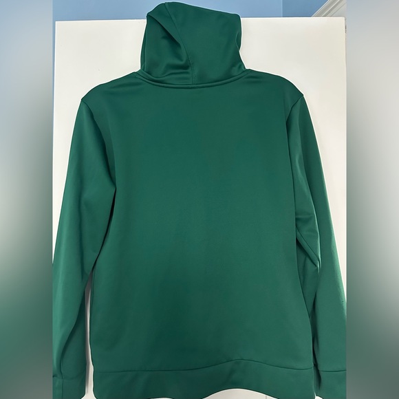 ADIDAS Size 14/16 Boys Green Hooded Sweatshirt with Pockets and Colorful Logo - Picture 6 of 6